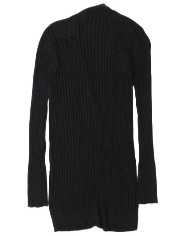 Zara Damen-Cardigan-Pullover UK 14 Mittelschwarze Baumwolle