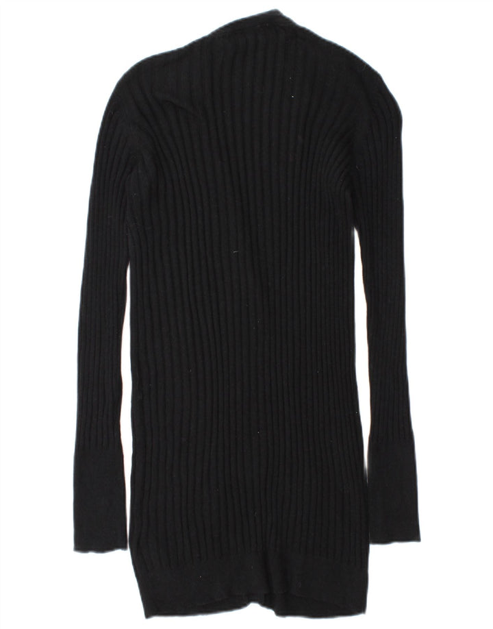 Zara Damen-Cardigan-Pullover UK 14 Mittelschwarze Baumwolle