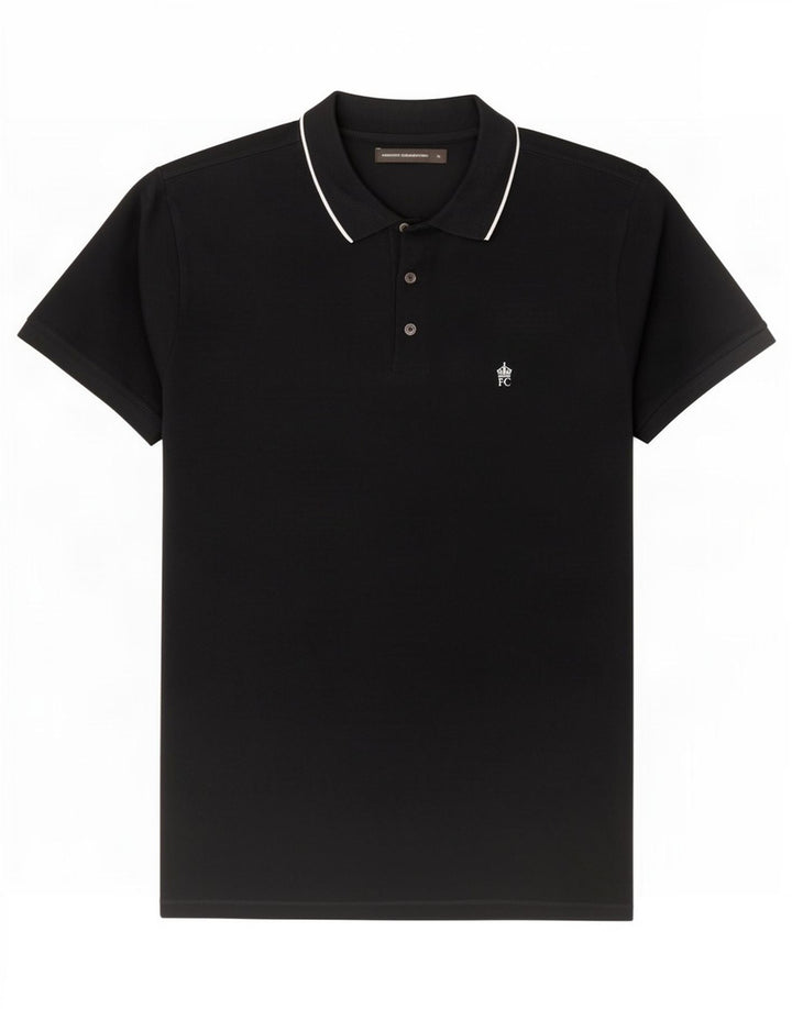 French Connection Herren-Poloshirt XL aus marineblauer Baumwolle