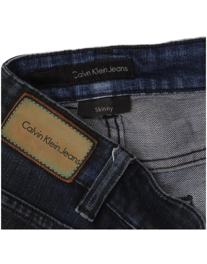CALVIN KLEIN Damen Skinny Jeans W32 L30 Marineblau