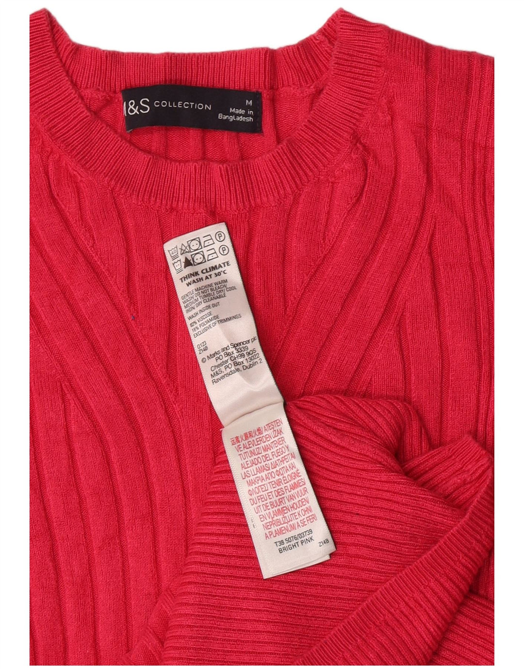 Marks & Spencer Damen-Pullover mit U-Boot-Ausschnitt, Gr. 12, Mittelrosa