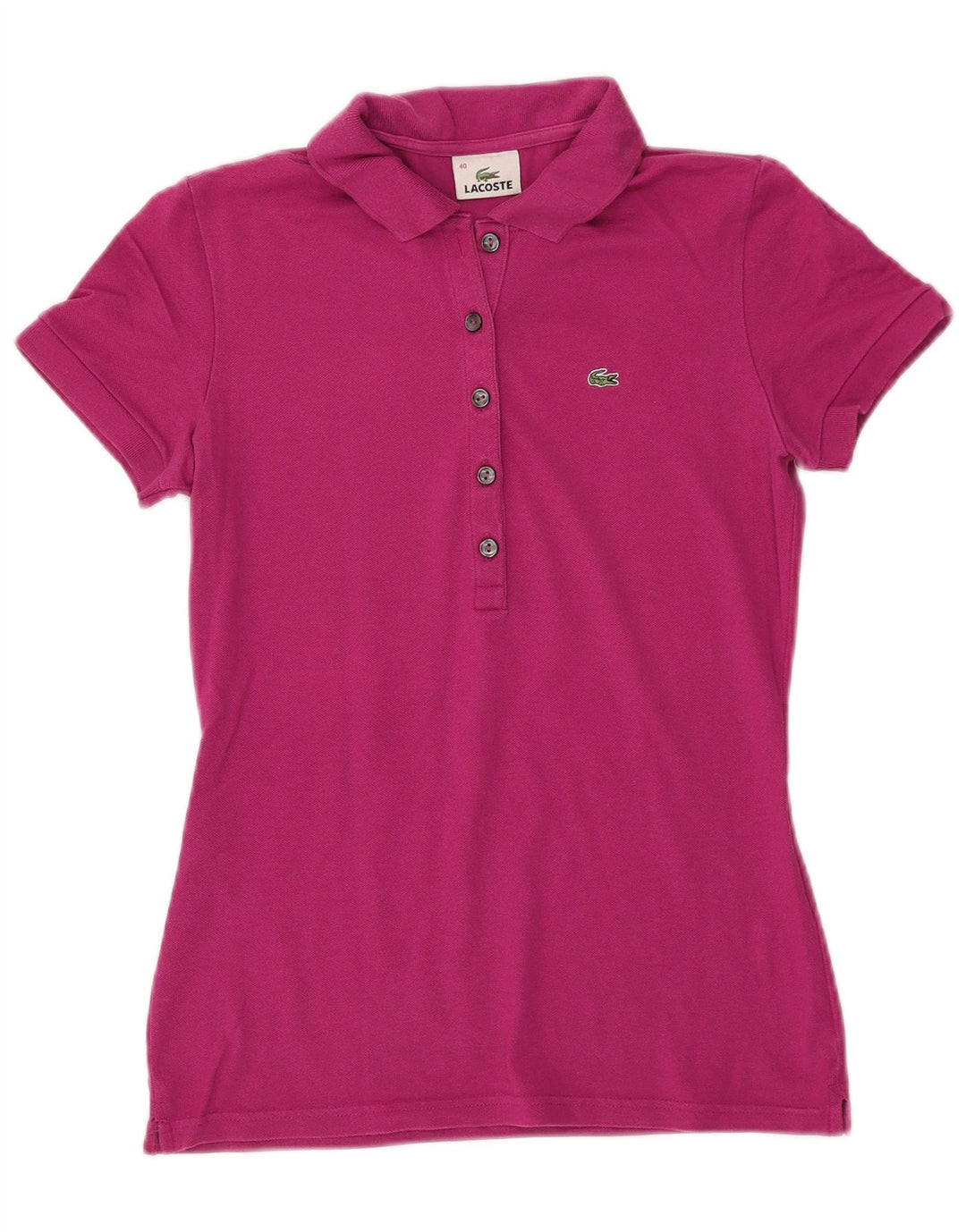 Lacoste Damen-Poloshirt, Größe 40, mittelrosa, Baumwolle