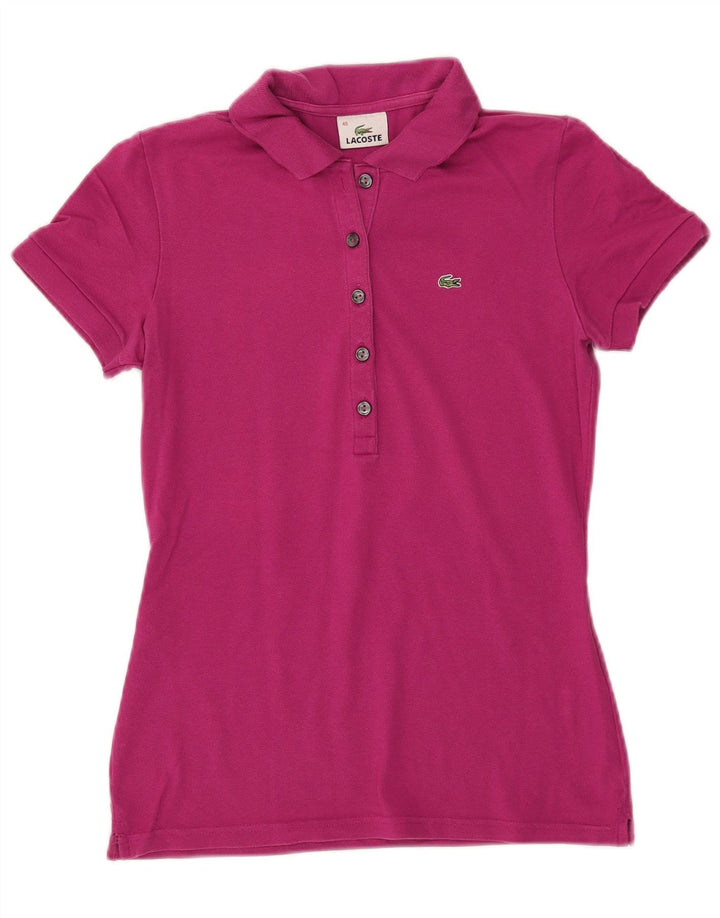 Lacoste Damen-Poloshirt, Größe 40, mittelrosa, Baumwolle