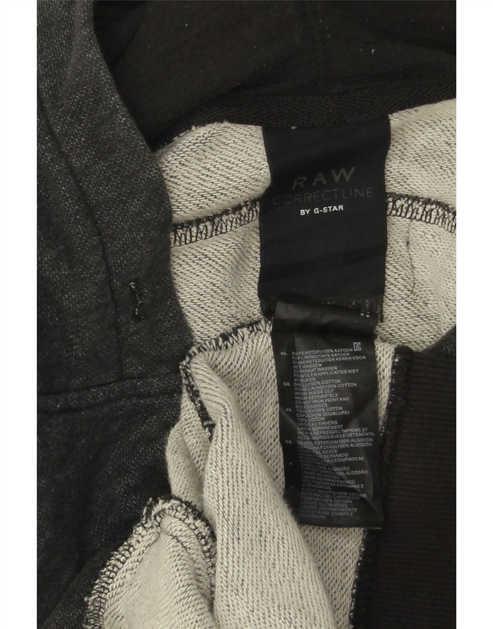 G-Star Herren-Kapuzenpullover mit Reißverschluss, mittelgrau gesprenkelte Baumwolle