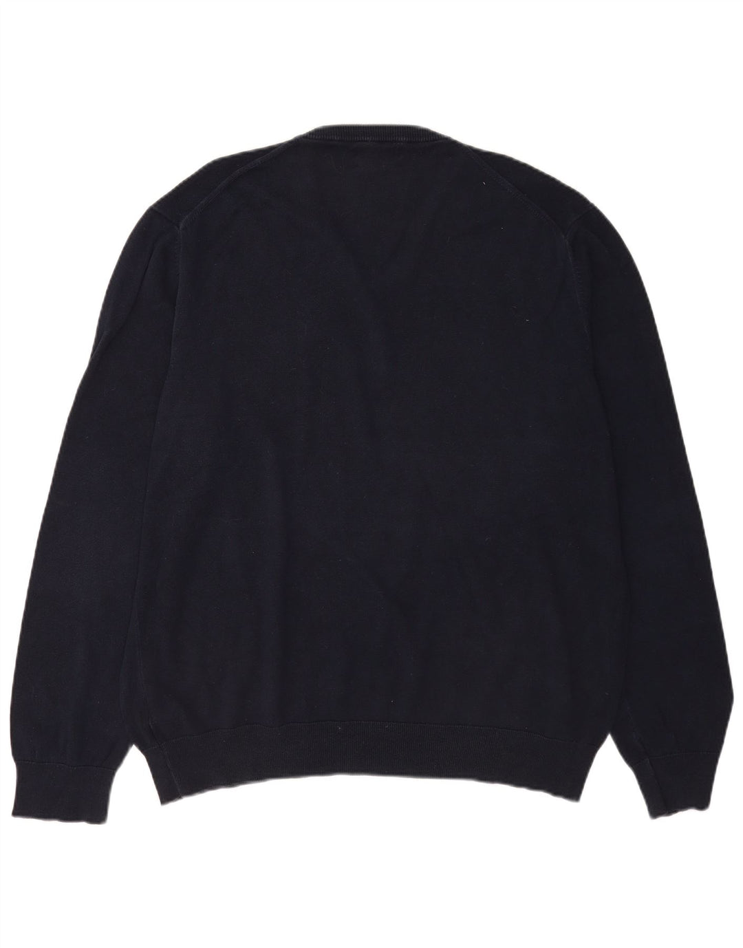 Marks & Spencer Herren-Pullover mit V-Ausschnitt, 2XL, marineblaue Baumwolle