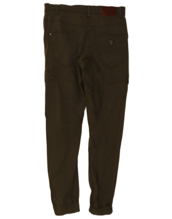 Guess Herren Jogger Cargohose W29 L29 Khaki Baumwolle