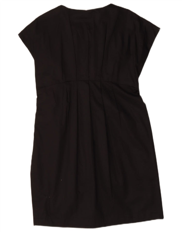 Zara Damen Etuikleid UK 14 Große schwarze Baumwolle