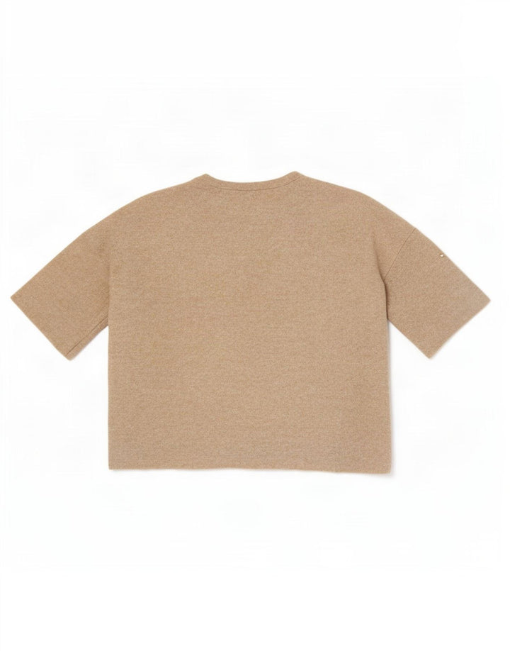 Zara Damen Trafaluc Übergroßes Blusenoberteil UK 10 Small Beige Spotted