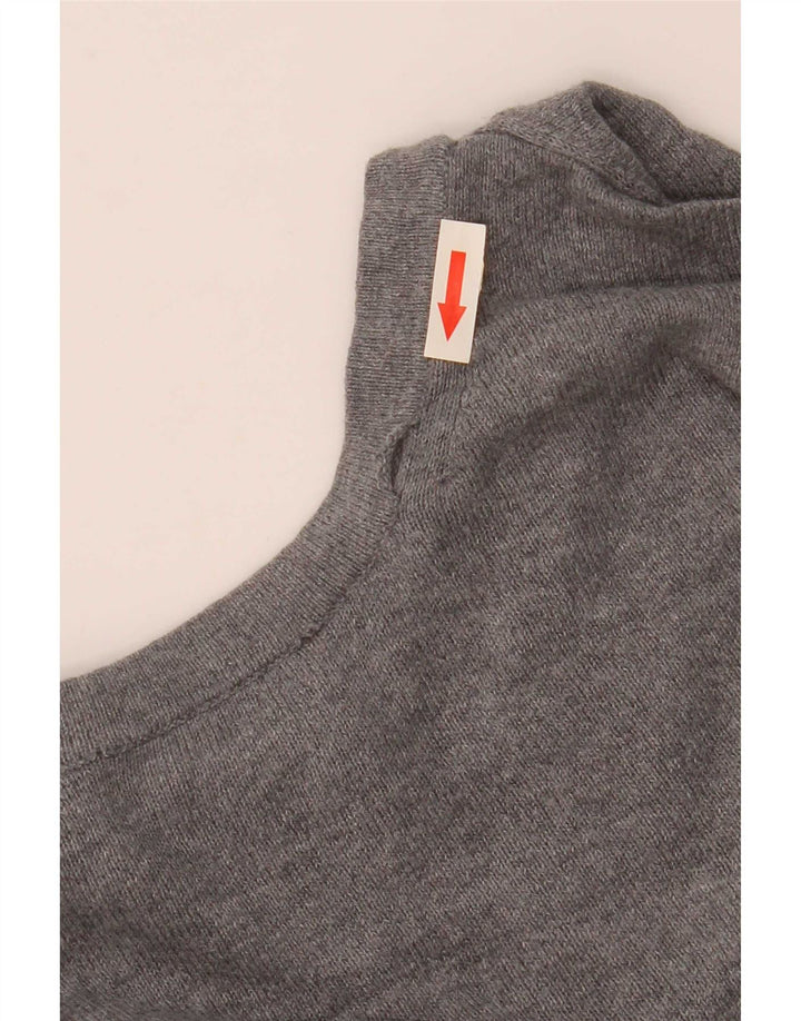 Lyle & Scott Herren-Pullover mit Rundhalsausschnitt, Größe S, grau gefleckte Baumwolle