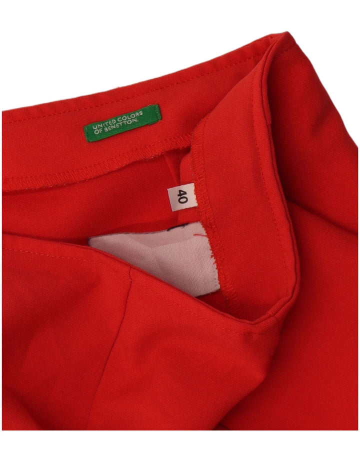 Benetton Damen Hotpants IT 40 Small W26 Rot
