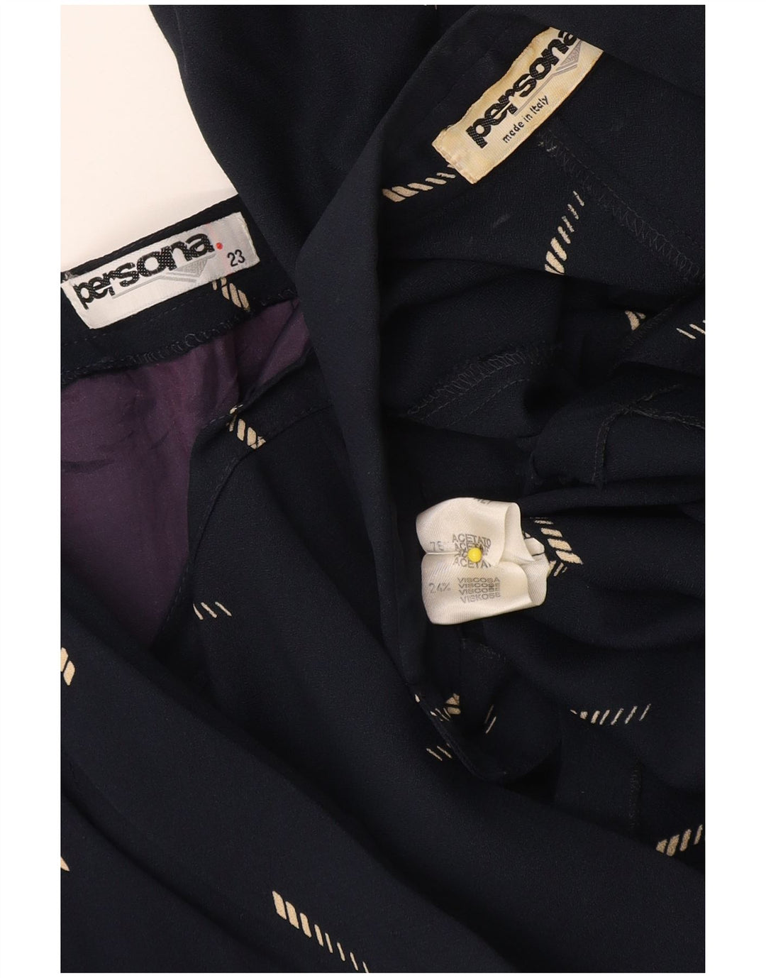 Persona Damen 2-teiliges Rock-Set, Größe 23, Mittel, W32, Marineblau, geometrisch