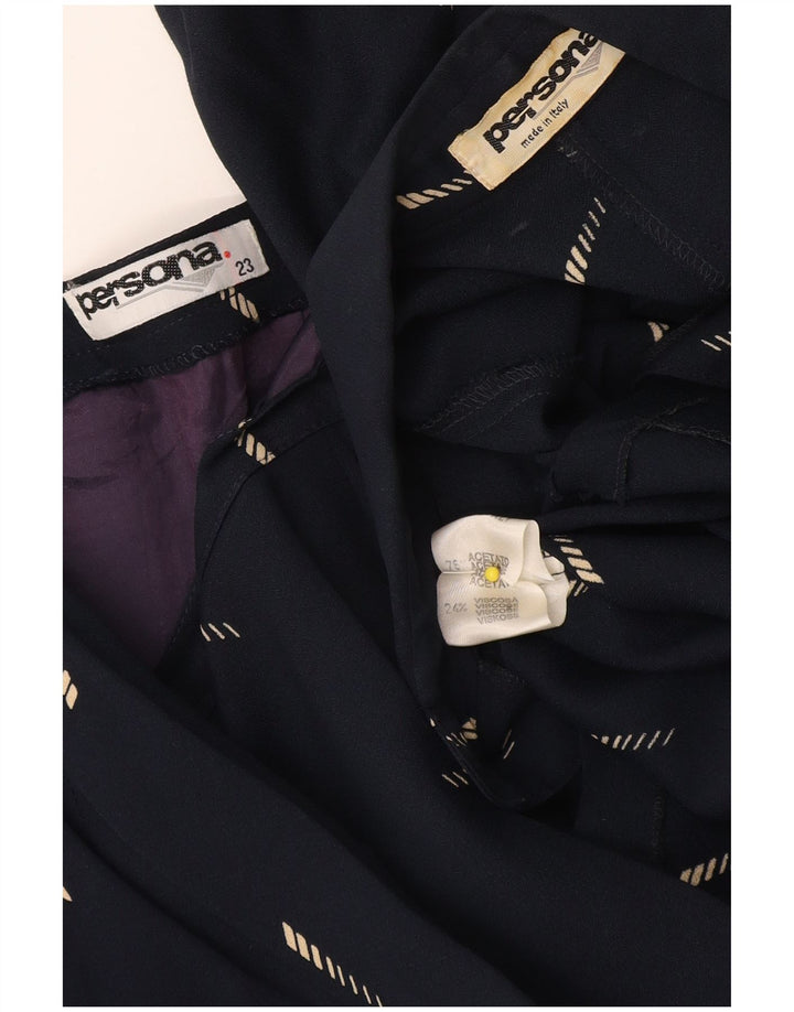 Persona Damen 2-teiliges Rock-Set, Größe 23, Mittel, W32, Marineblau, geometrisch