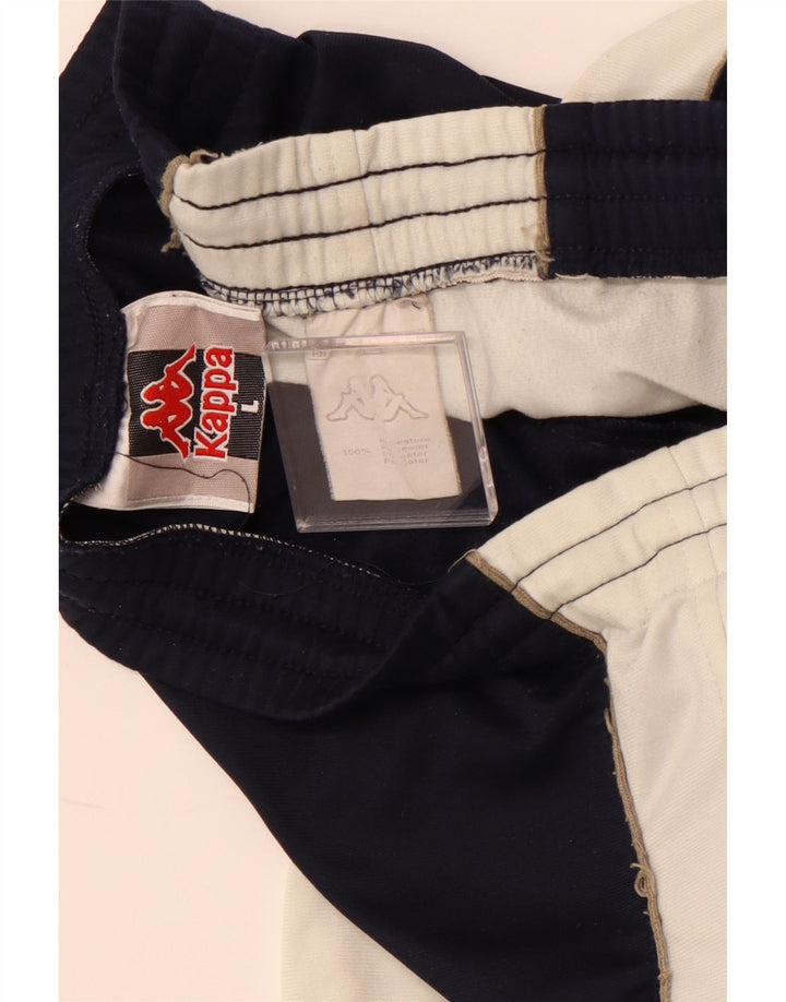 KAPPA Herren-Trainingshose, groß, marineblau, Farbblock-Polyester