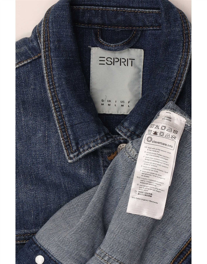 Esprit Damen Jeansjacke UK 12 Mittelblaue Baumwolle