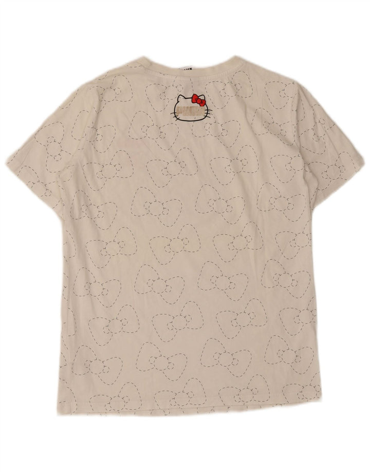 Puma Damen Graphic T-Shirt Top UK 14 Mittelweiße Baumwolle
