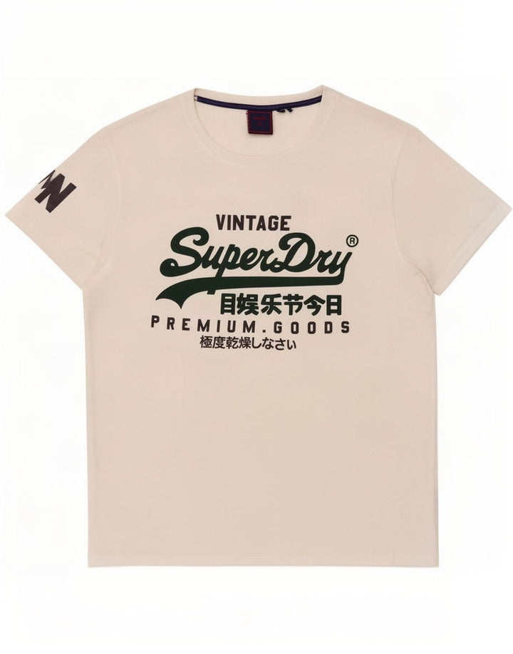 Superdry Herren Grafik-T-Shirt-Oberteil 3XL Weiß