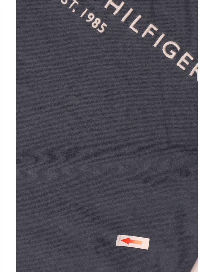 Tommy Hilfiger Herren-T-Shirt mit Grafik, mittelgraue Baumwolle