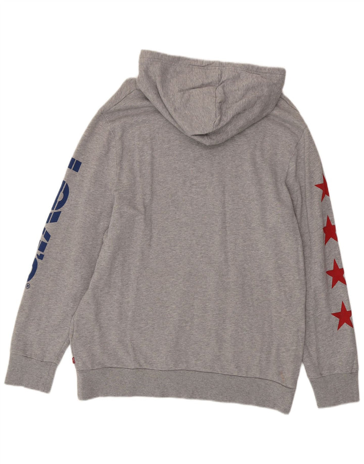 LEVI'S Herren-Kapuzenpullover mit Grafik, XL, graue Baumwolle