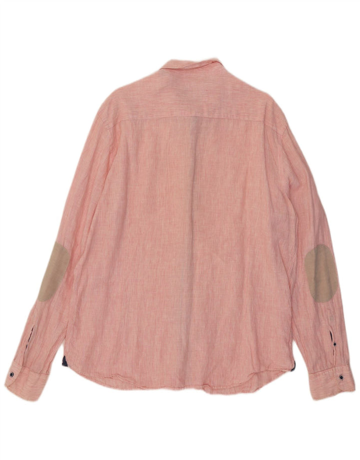 Massimo Dutti Herrenhemd 2XL Rosa Nadelstreifen