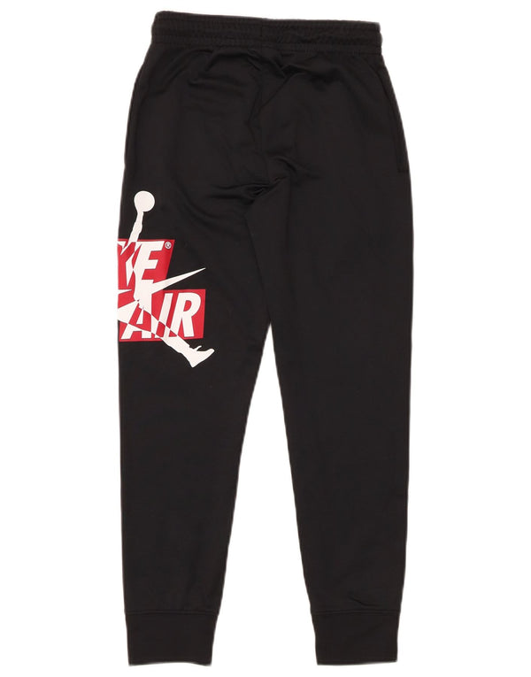 JORDAN Boys Graphic Tracksuit Trousers Joggers 8-9 Years Small Black