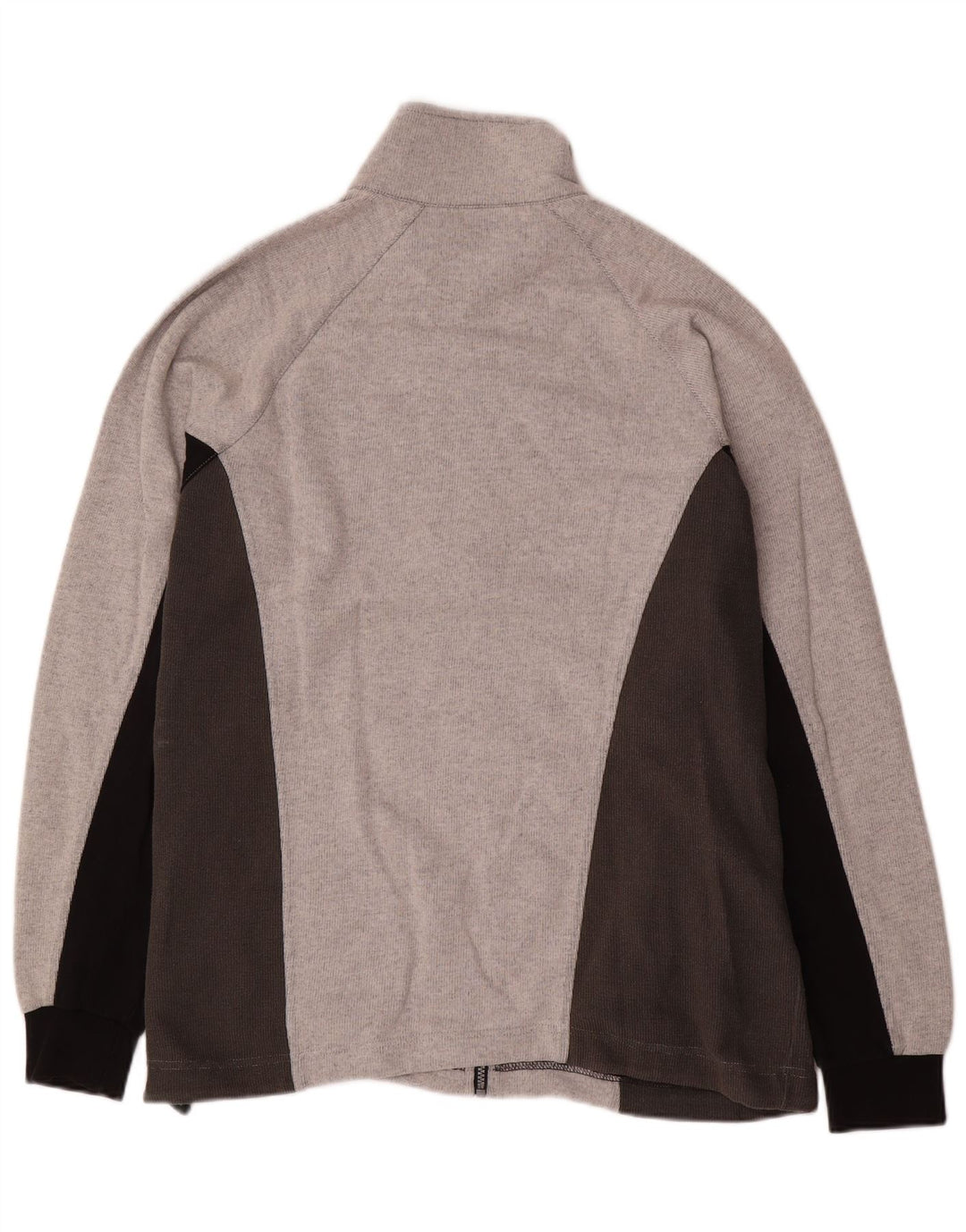 ASICS Herren-Trainingsanzug-Oberteil, große graue Farbblock-Baumwolle