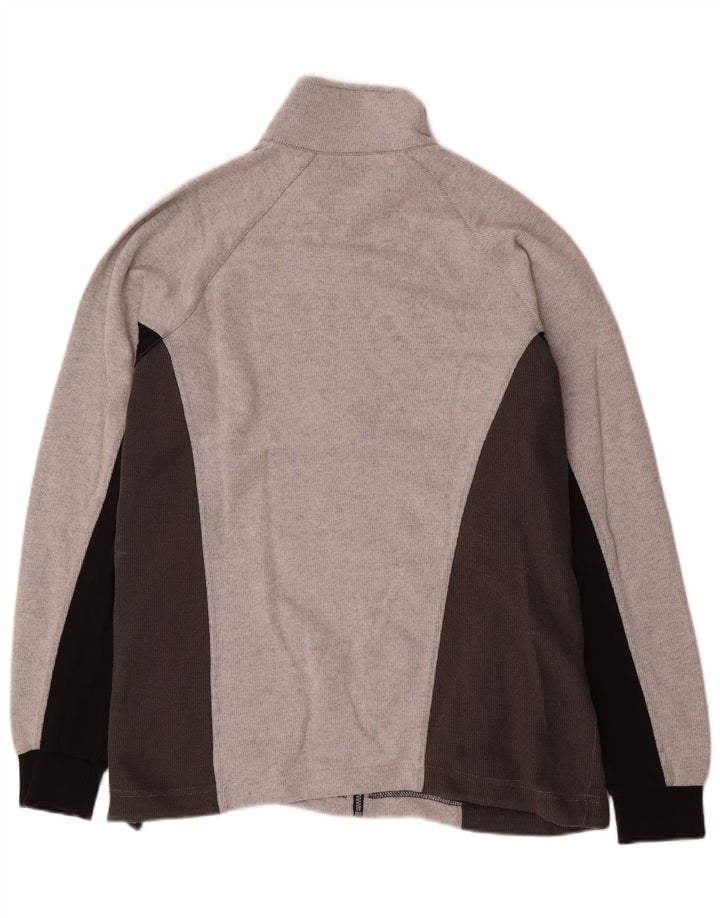 ASICS Herren-Trainingsanzug-Oberteil, große graue Farbblock-Baumwolle