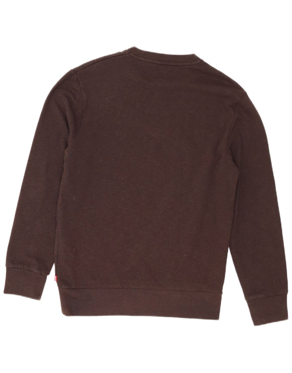 Levi's Herren-Sweatshirt mit Grafik, Größe S, braune Baumwolle