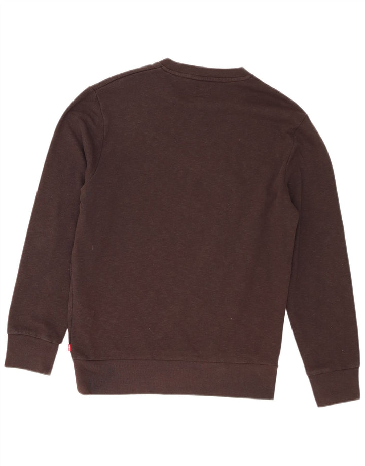 Levi's Herren-Sweatshirt mit Grafik, Größe S, braune Baumwolle