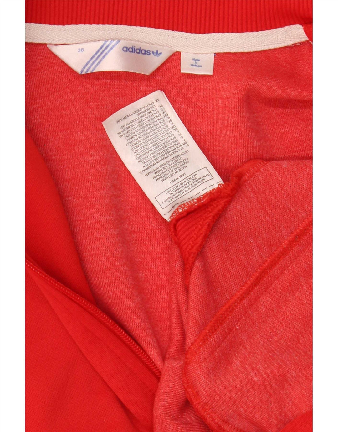 Adidas Damen Graphic Zip Hoodie Pullover EU 38 Small Rot Polyester