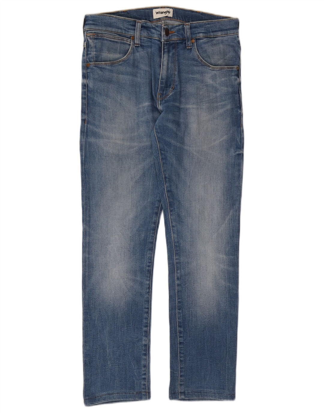 WRANGLER Damen Larston Slim Jeans W30 L28 Blaue Baumwolle