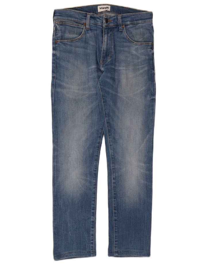WRANGLER Damen Larston Slim Jeans W30 L28 Blaue Baumwolle