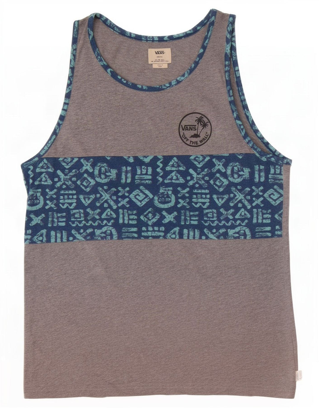 Vans Herren Grafik-Weste-Top, klein, grau, geometrisch