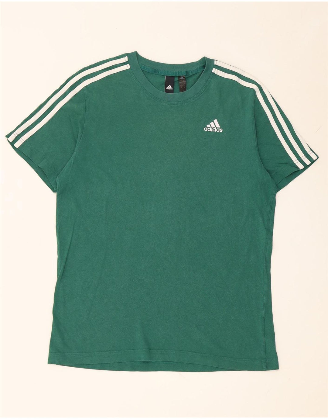 Adidas Herren T-Shirt Top mittelgrüne Baumwolle