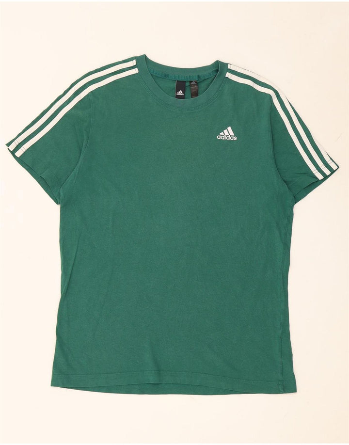Adidas Herren T-Shirt Top mittelgrüne Baumwolle