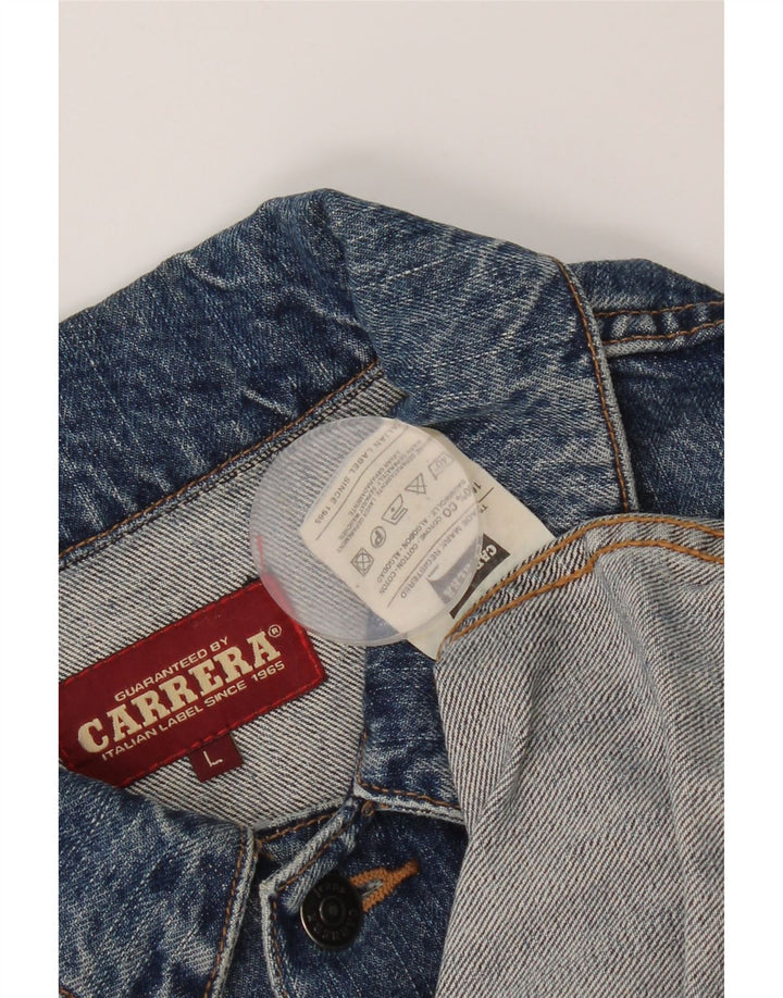 Carrera Herren Jeansjacke UK 40 Große blaue Baumwolle