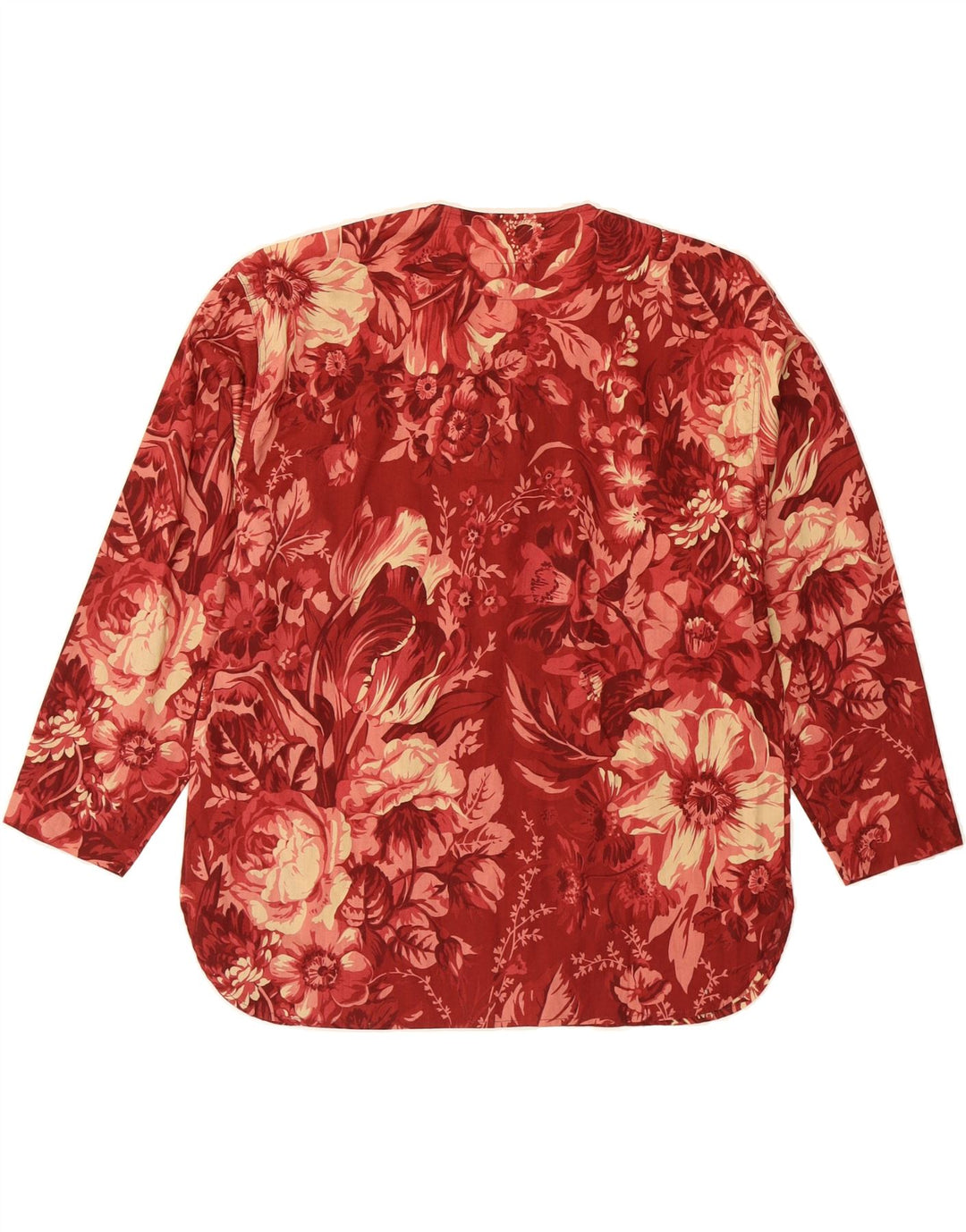MARINA SPORT Womens Oversized Longline Blouse Top Size 17 Small Red Floral Vintage Marina Sport and Second-Hand Marina Sport from Messina Hembry 