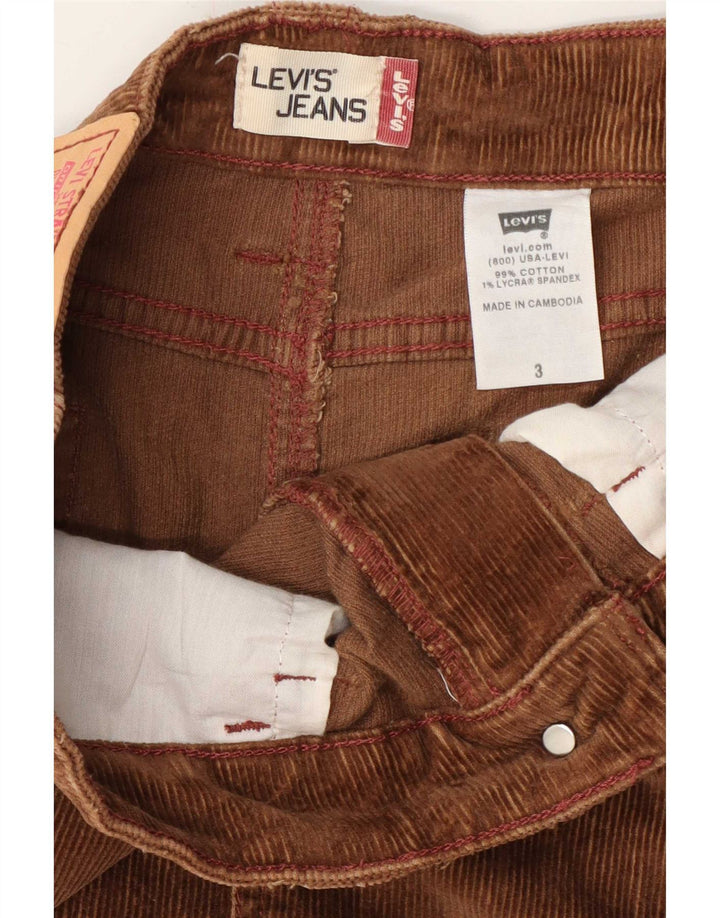 Levi's Damen Mini-Cordrock US 3 Small W30 Braune Baumwolle