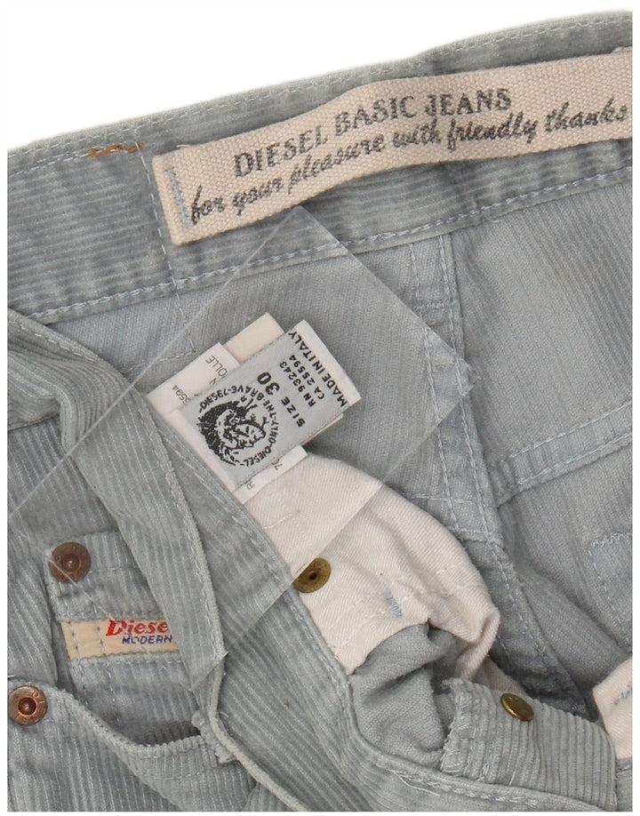 Gerade Herren-Cordhose von Diesel, Breite 30, Länge 31, Blau, Baumwolle