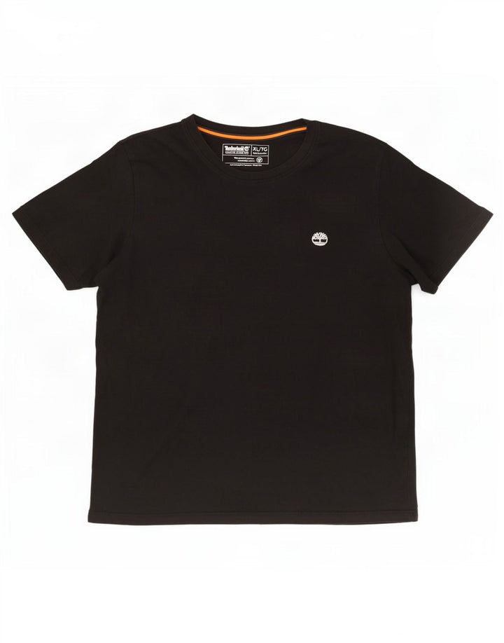 Timberland Damen Regular Fit T-Shirt Top XL Schwarz Baumwolle