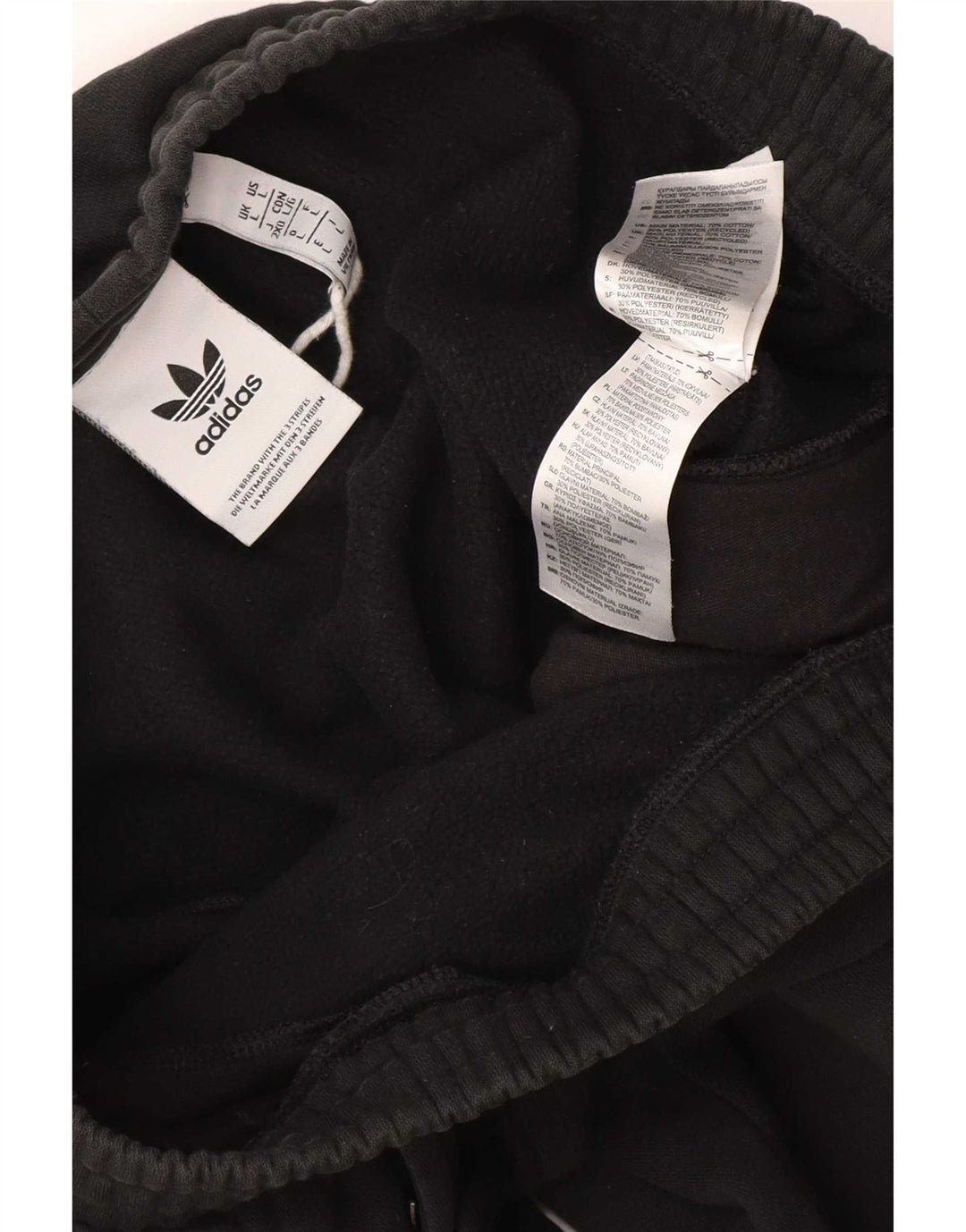 Adidas Herren Cargo-Trainingshose, Jogginghose, Größe L, Schwarz, Baumwolle