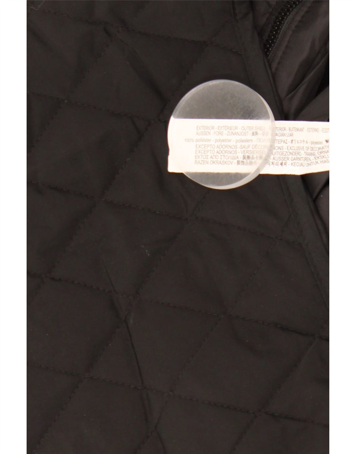 Zara Herren Steppweste UK 38 Medium Schwarz Polyester