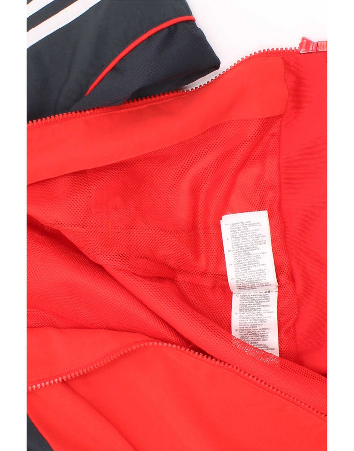 Adidas Jungen-Trainingsanzug-Top-Jacke, 3–4 Jahre, rotes Farbblock-Polyester
