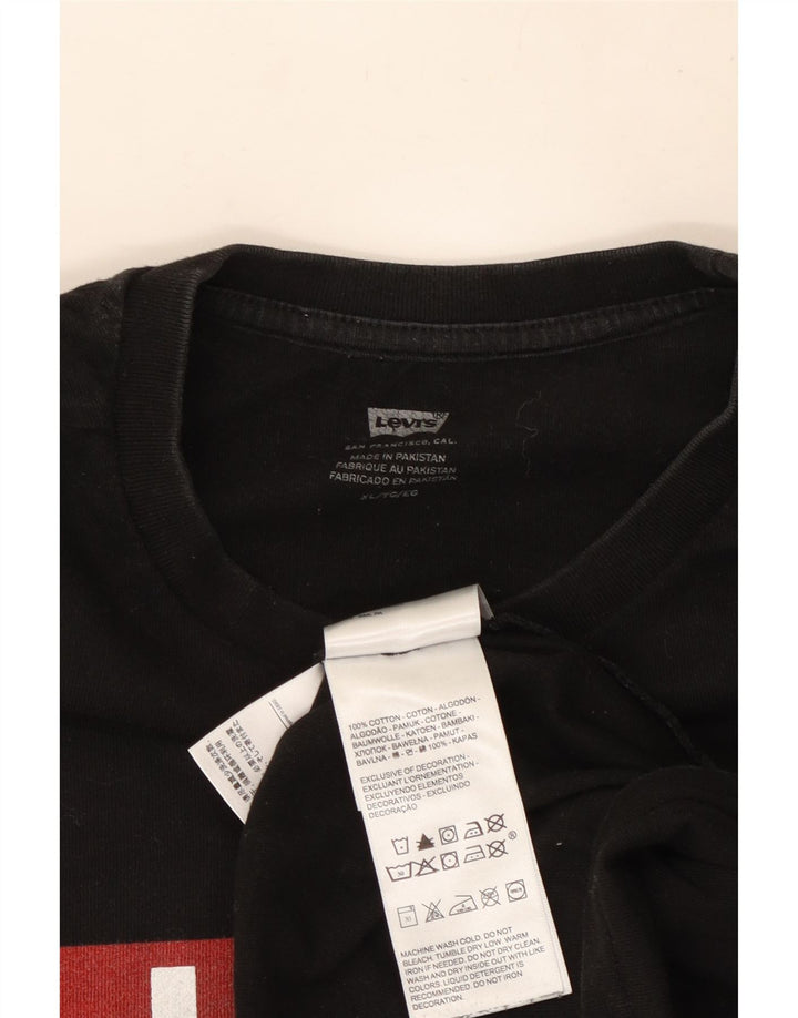 Levi's Herren-T-Shirt mit Grafik, XL, schwarze Baumwolle