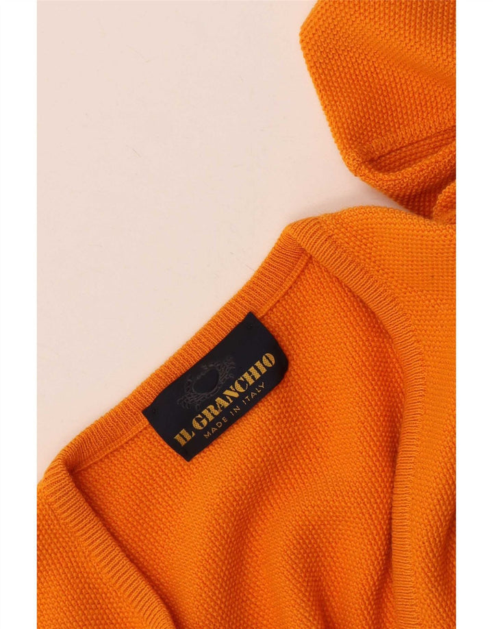 Il Granchio Herren-Pullover mit V-Ausschnitt in Mittelorange