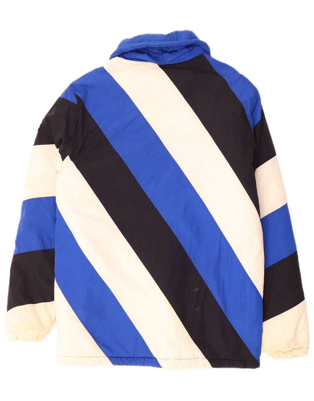 Ellesse Herren Wattierte Jacke UK 38 Mittelblaues Colourblock-Polyester