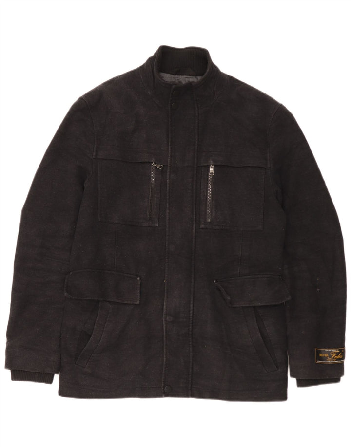 Marks & Spencer Herren-Windbreaker-Mantel, Größe S, Größe 36, Schwarz, Baumwolle