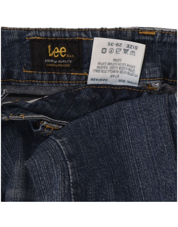 Lee Damen Bootcut Jeans W29 L32 Blue Cotton Classic