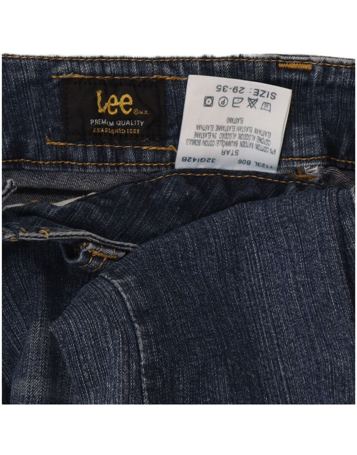 Lee Damen Bootcut Jeans W29 L32 Blue Cotton Classic