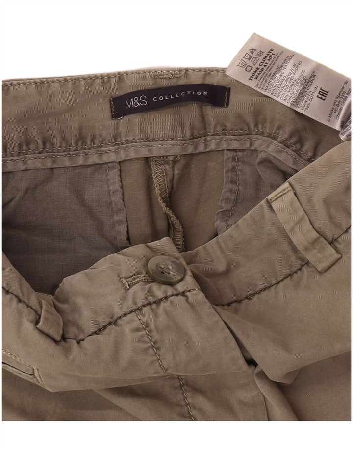 Marks & Spencer Damen Chinoshorts UK 12 Medium W30 Khaki Baumwolle
