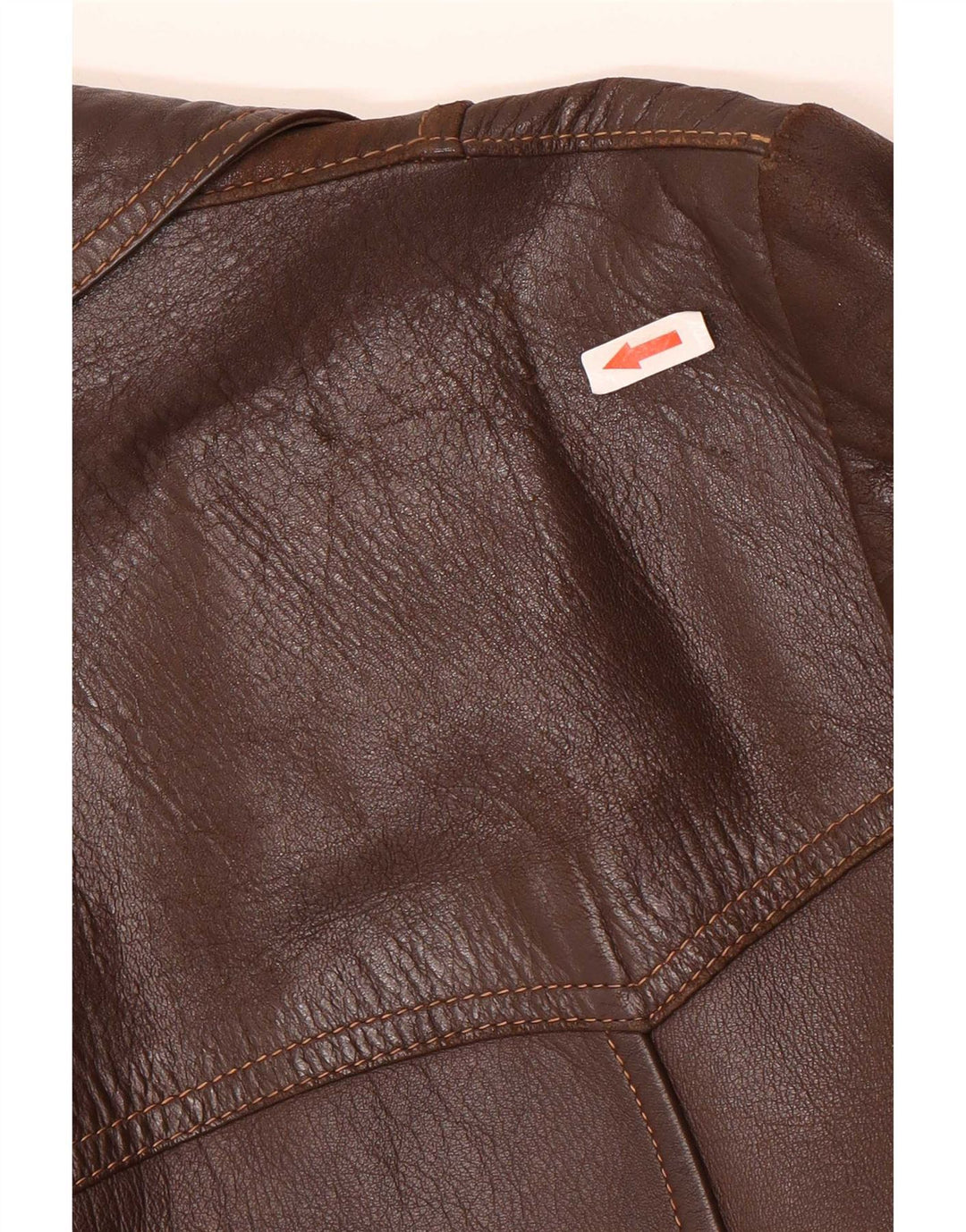 Vintage Damen Ledermantel UK 14 Mittelbraun